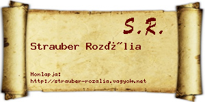 Strauber Rozália névjegykártya