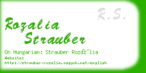 rozalia strauber business card